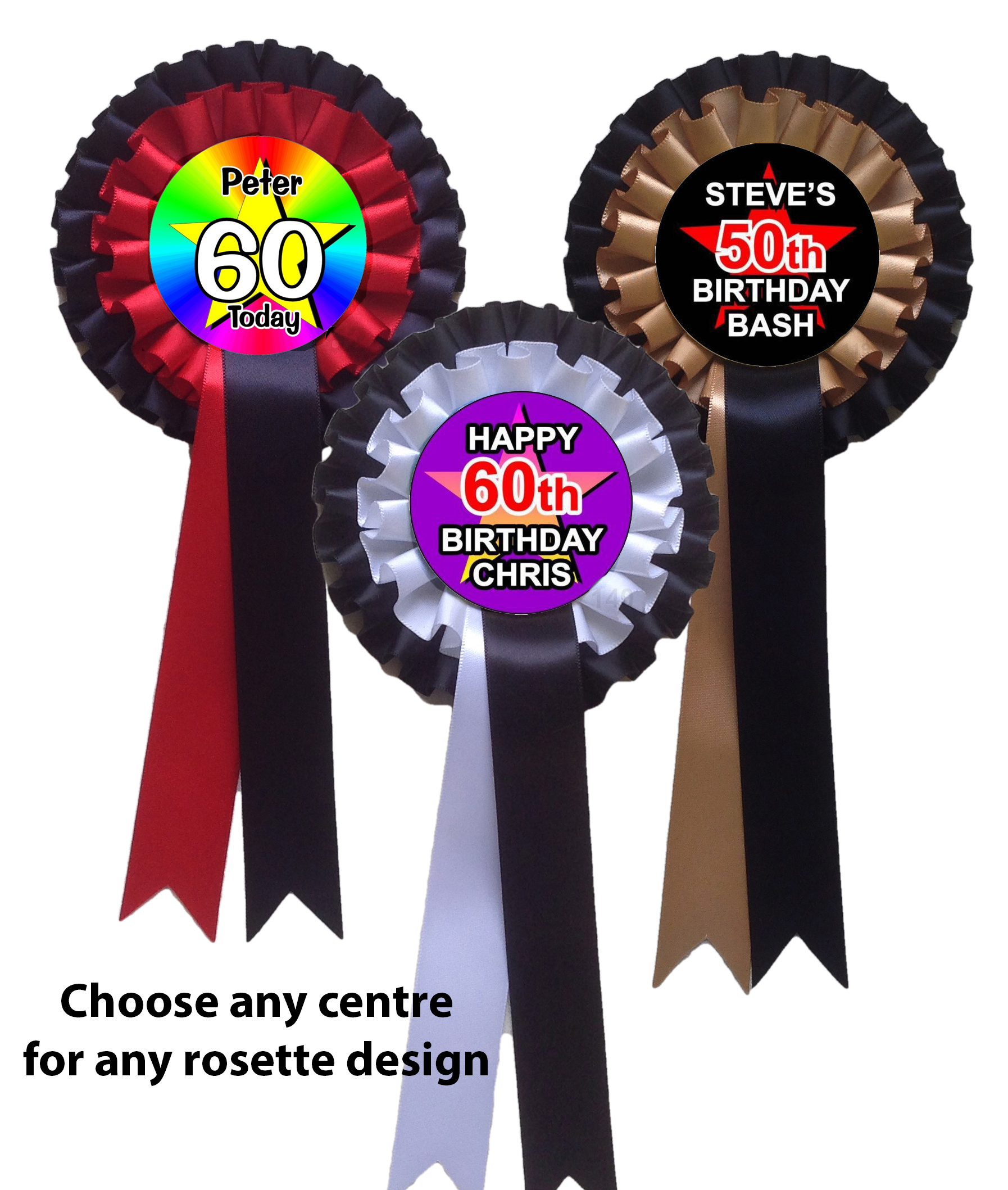 selection of customised rosettes