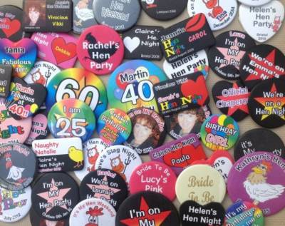 selection of customised badges